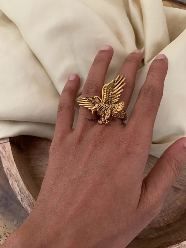 Big 3D Bird finger ring - Adjustable big size