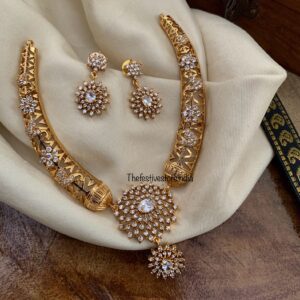 AD gold look hasli set I Antique polish | Unique | Indian jewellery