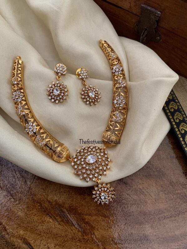 AD gold look hasli set I Antique polish | Unique | Indian jewellery