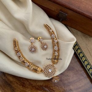 AD gold look hasli set I Antique polish | Unique | Indian jewellery