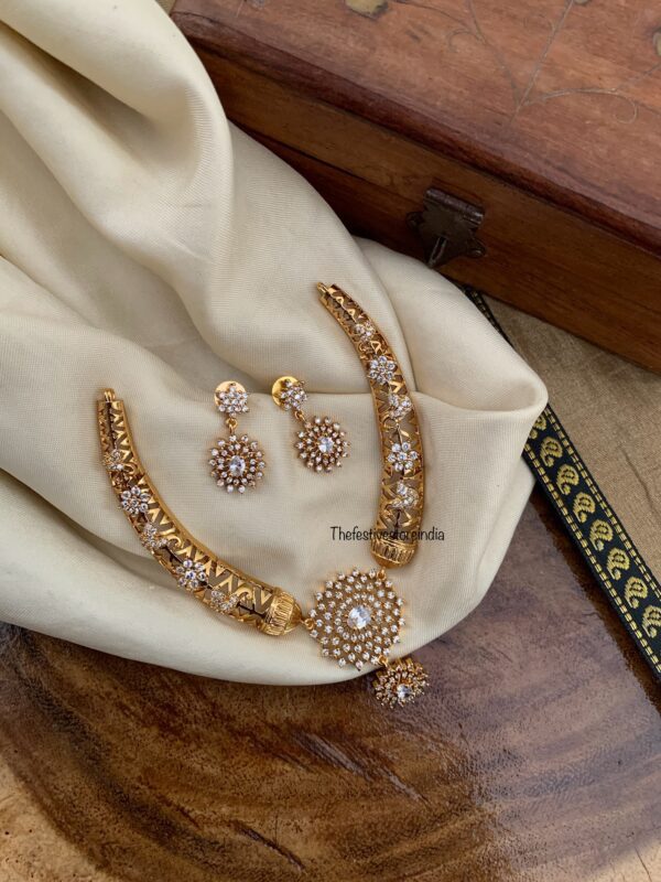 AD gold look hasli set I Antique polish | Unique | Indian jewellery