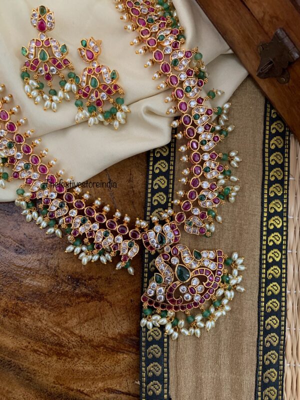 Bridal kemp rice pearls haaram set | Haaram | Bridal | long chain