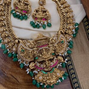 Premium Lakshmi Jalebi chain Haaram set | Haaram | long chain | Bridal