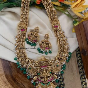 Premium Lakshmi Jalebi chain Haaram set | Haaram | long chain | Bridal