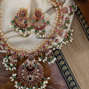 Kemp necklace set with chandbali earrings