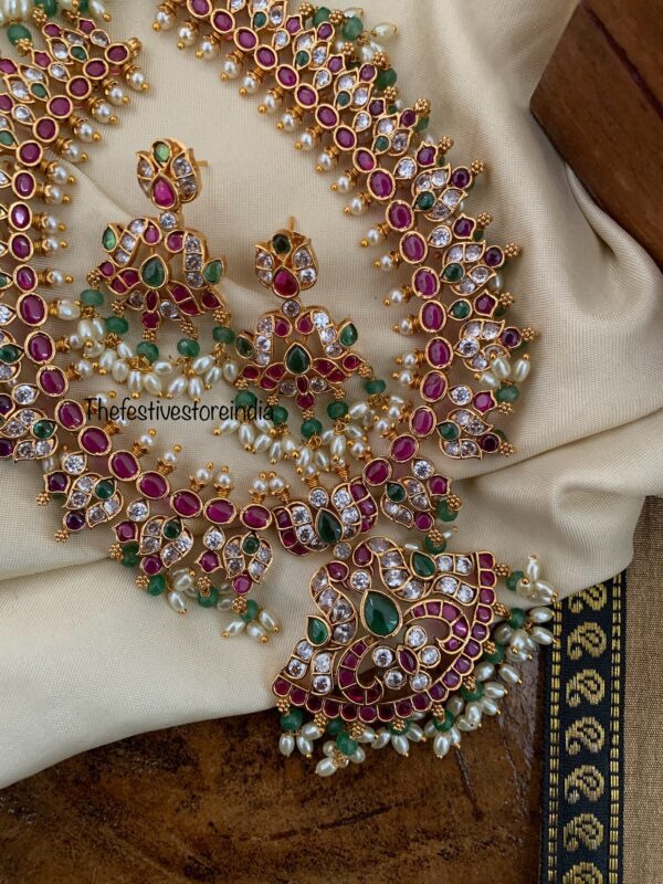 Bridal kemp rice pearls necklace set | necklace| Bridal
