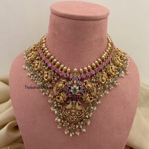 Heavy Bridal non idol necklace set with jhumkas | Bridal | Necklace
