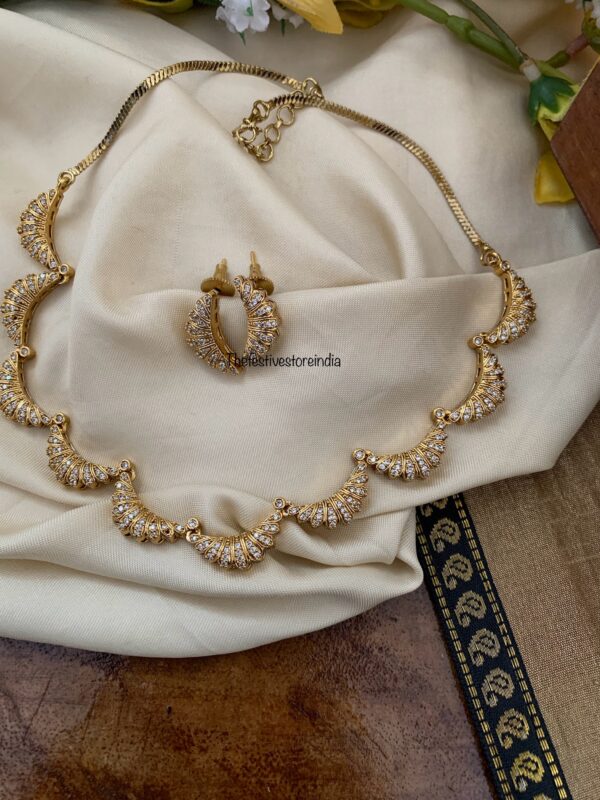 Premium CHAND AD stones necklace set | necklace | AD