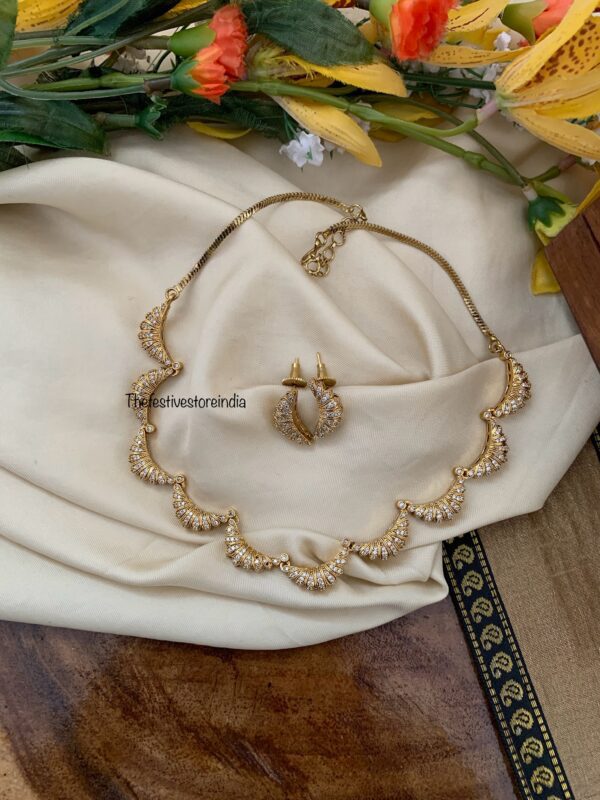 Premium CHAND AD stones necklace set | necklace | AD