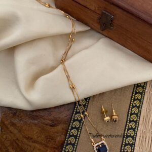 Blue pendant simple chain set