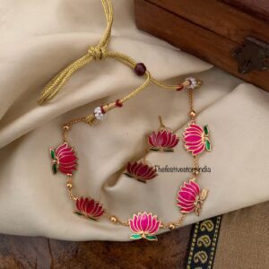 Manju warrior pink lotus chain set