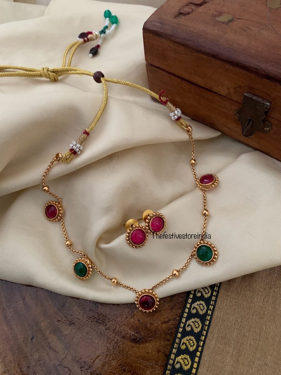 Sample Chain Sets Multi color round minimal chain set - The Festive Store