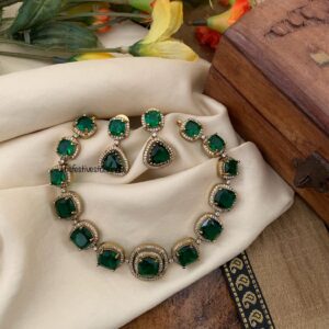 All Emeralds choker necklace set | Bridal | Necklace | Wedding