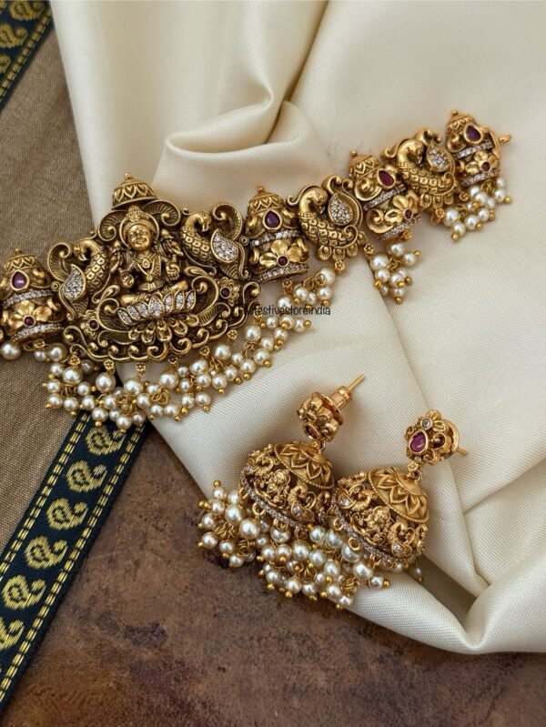 Bridal nakshi Lakshmi choker set | temple jewellery