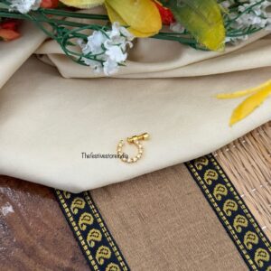 Gold polish diamonds left side nosepin