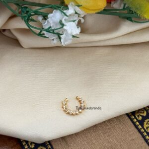 Gold polish diamonds Septum ring