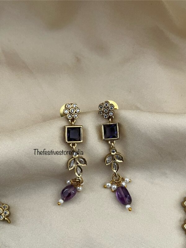 All Purple Blocks necklace set