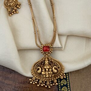 2 layer Lakshmi coral necklace set
