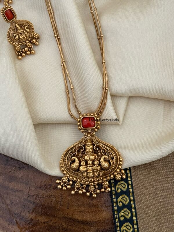 2 layer 46cms Lakshmi coral necklace set