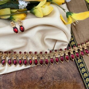 Budgeted Enamel painted palakka choker set