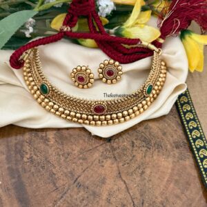 Budgeted matte Ghunghroo choker set