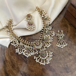 Grand statement guttapusalu necklace set