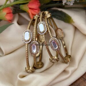 Polki kundan bangles - Set of 4