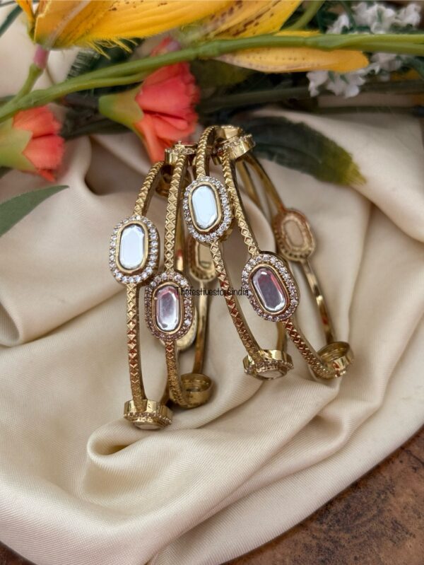 Polki kundan bangles - Set of 4