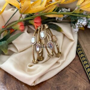 Polki kundan bangles - Set of 4