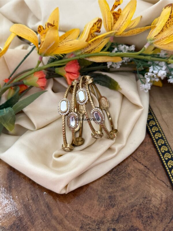 Polki kundan bangles - Set of 4