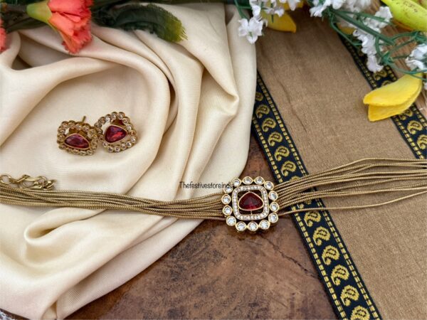Classic just ruby antique polish choker set