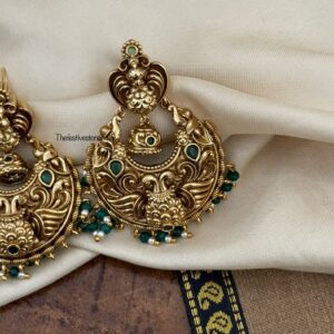 Antique polish Navilu / Peacock Chandbali | Bridal | Bridesmaid