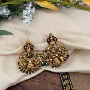 Antique polish Navilu / Peacock Chandbali | Bridal | Bridesmaid