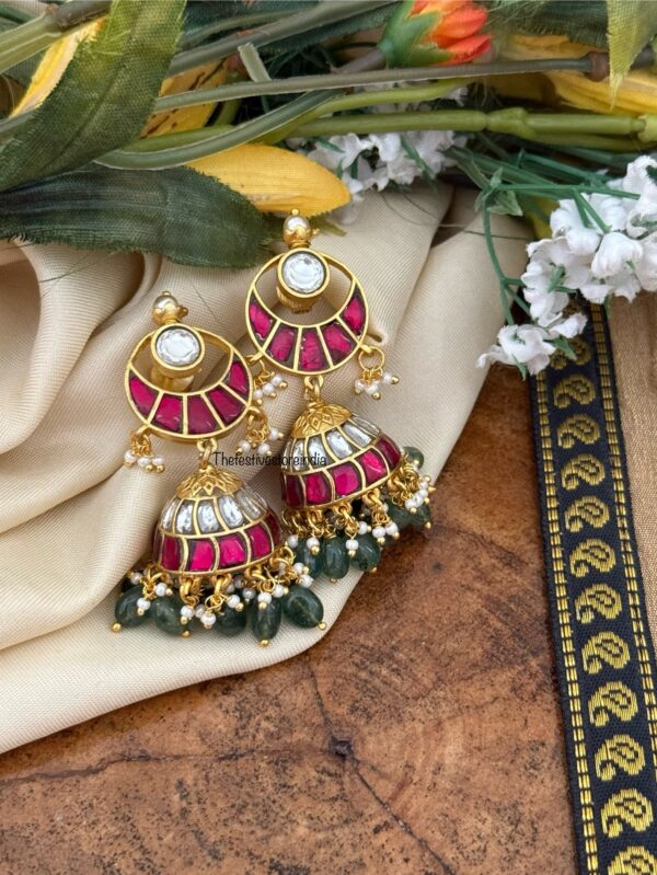 Screwback chand Jadau jhumkas | Bridal | Bridesmaid