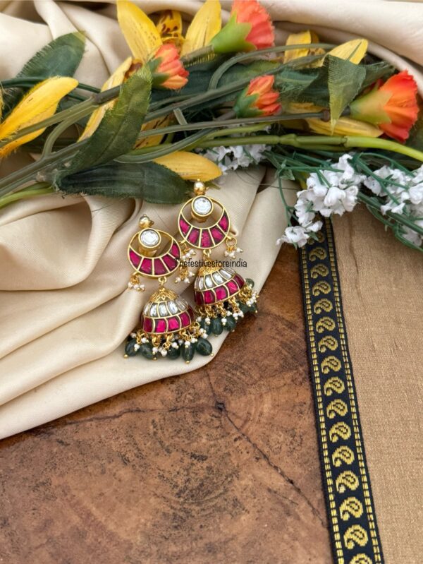Screwback chand Jadau jhumkas | Bridal | Bridesmaid