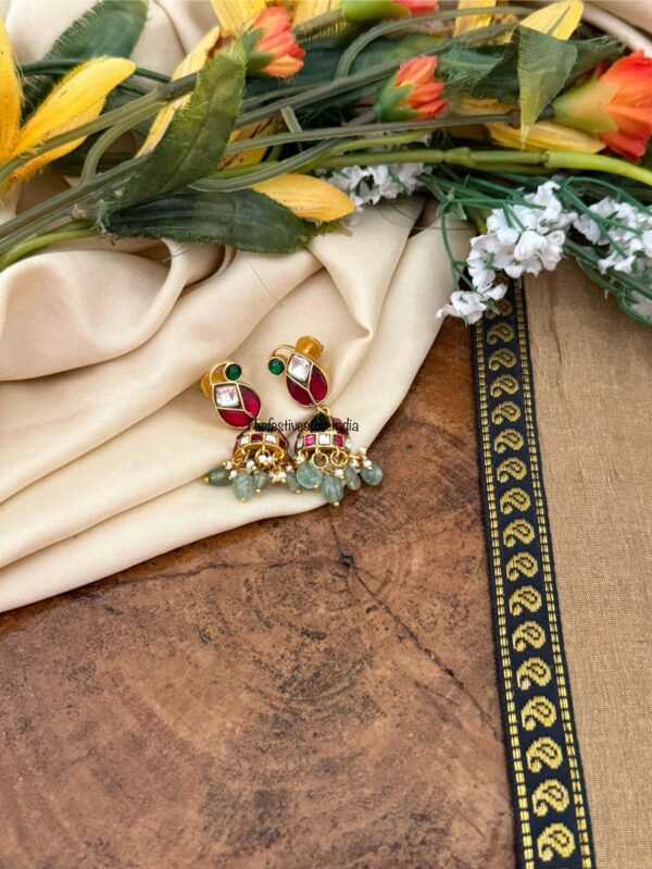 Screwback Navilu Jadau jhumkas | Bridal | Bridesmaid