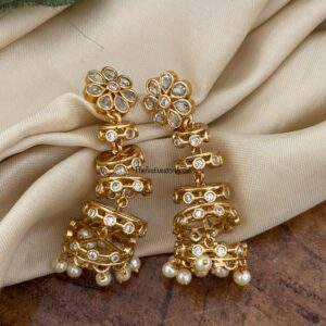 Matte gold Chandelier earrings | Bridal | Bridesmaid