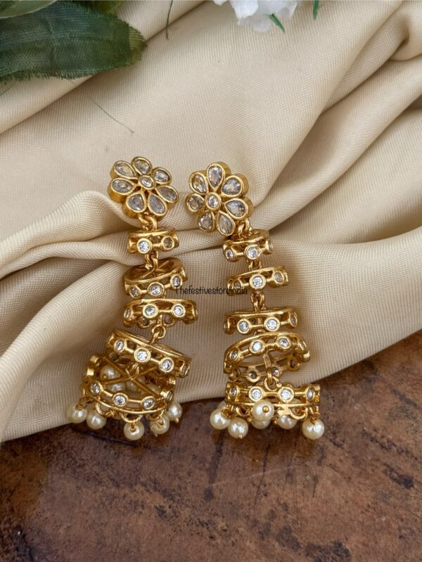 Matte gold Chandelier earrings | Bridal | Bridesmaid