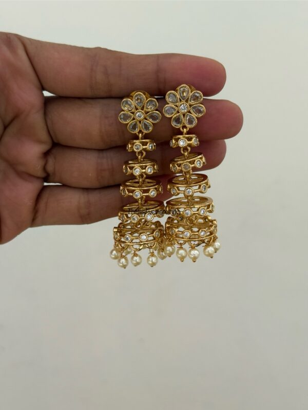 Matte gold Chandelier earrings | Bridal | Bridesmaid