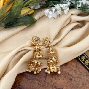Matte gold Chandelier earrings | Bridal | Bridesmaid