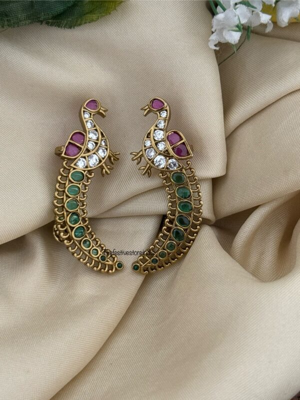 Antique peacock earcuff | Bridal | Bridesmaid