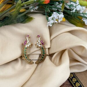 Antique peacock earcuff | Bridal | Bridesmaid