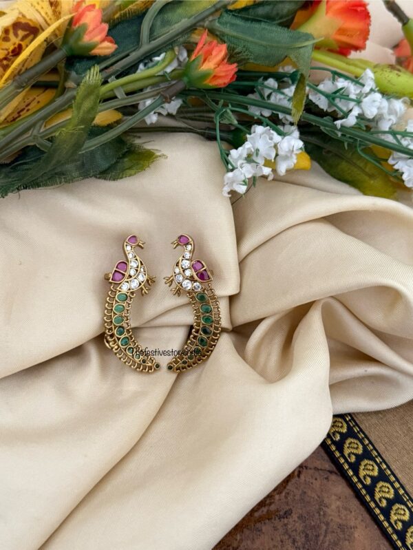 Antique peacock earcuff | Bridal | Bridesmaid