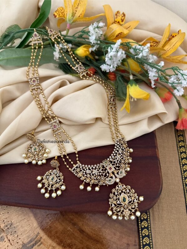 Layered AD pendant Haaram set | Haaram | long chain | Bridal