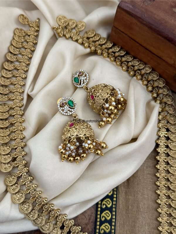 Raagata pendant Kaasu haaram set | Long chain | Bridal