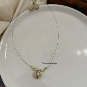 Simple AD pendant invisible chain set