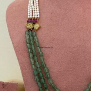 Unisex pearls Jadau mopp chain