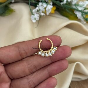 Jadau Septum ring 10 - All white