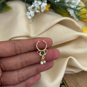 Jadau Septum ring 11 - Multi color