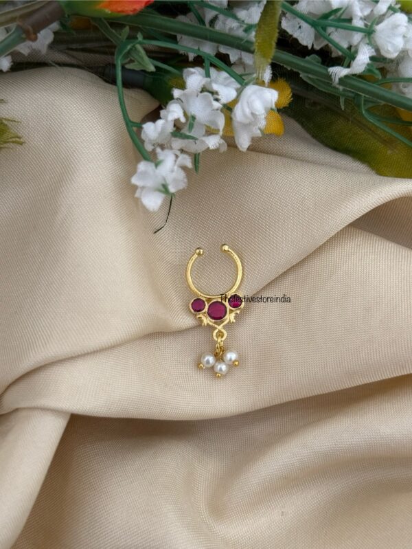 Jadau Septum ring 13 - Red